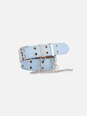 Punk Chain PU Luxury Buckle Belt