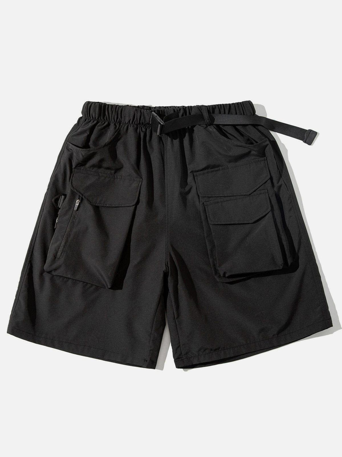 Multi Pockets Drawstring Cargo Shorts
