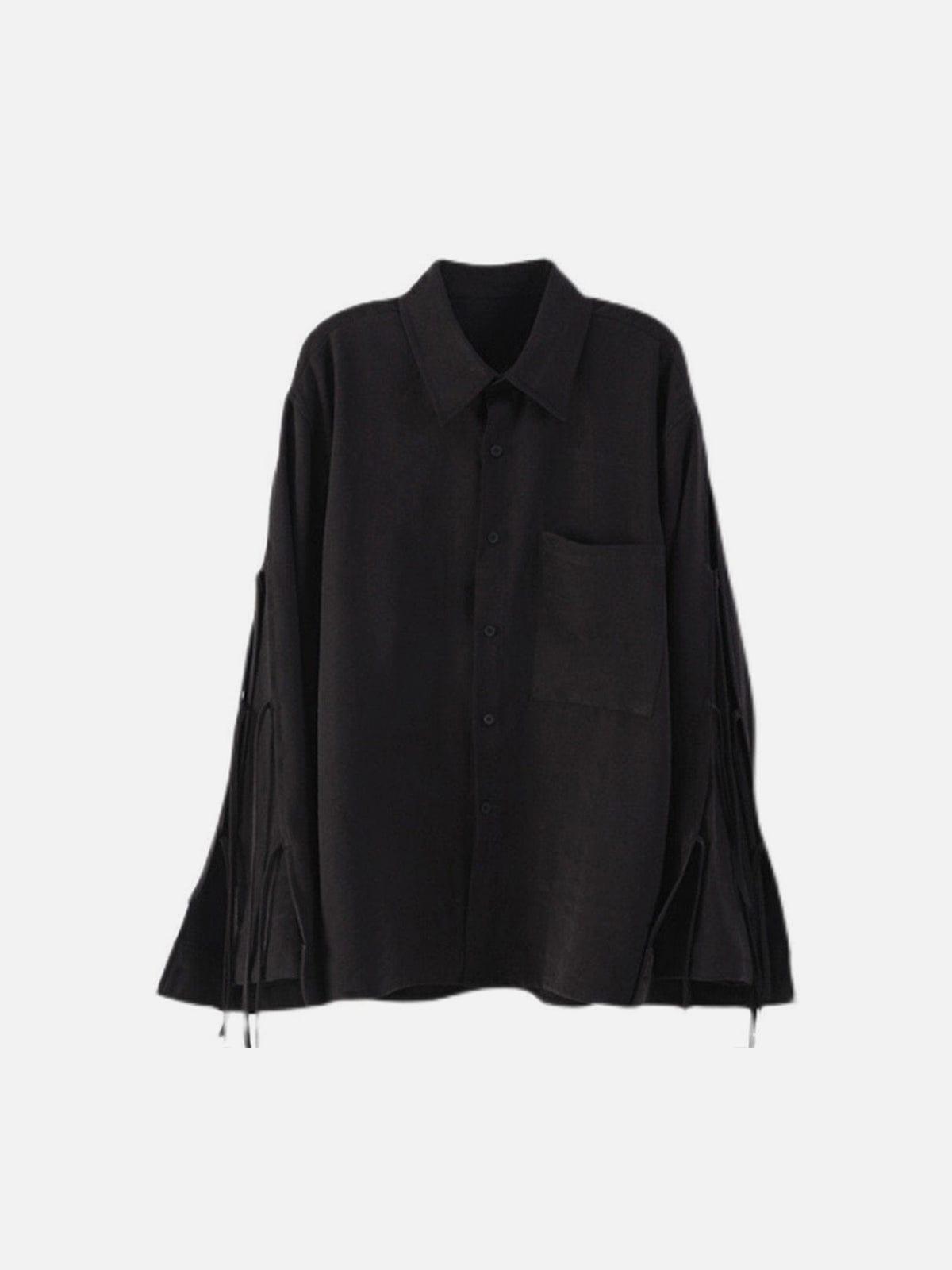 Oversize Ribbon Long Sleeve Shirt