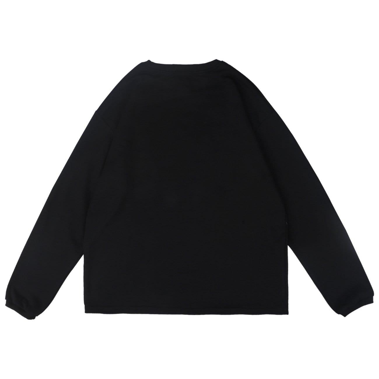 Dark Japanese Anime Print Sweatshirt