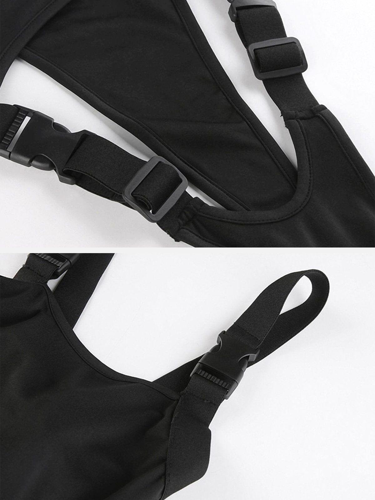 Irregular Cutout Button Sexy Jumpsuit