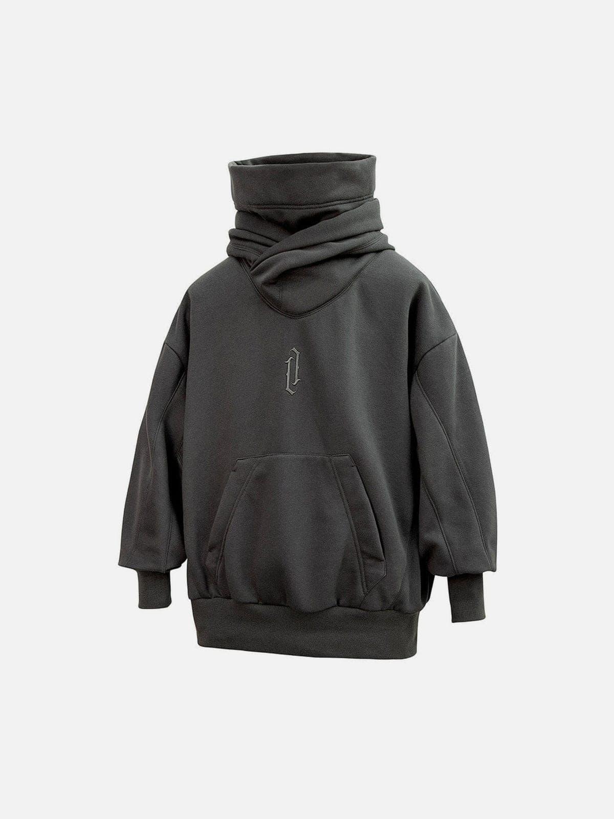 Double Neckline Oversized Hoodie