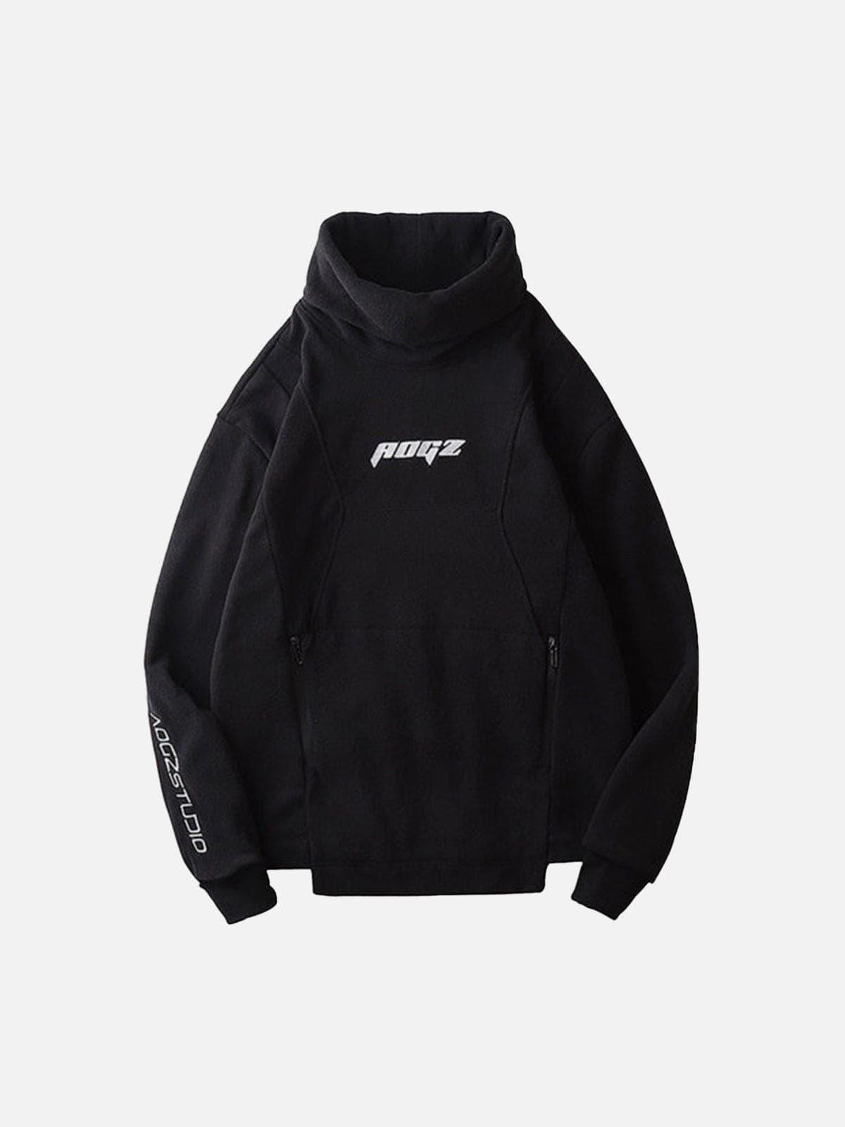 Polar Fleece Turtleneck Hoodie