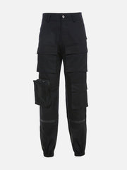 Asymmetrical Multi Pockets Cargo Pants