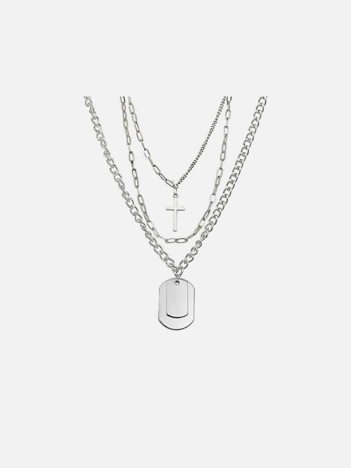 PRE ORDER Punk Multi-layer Cross Necklace
