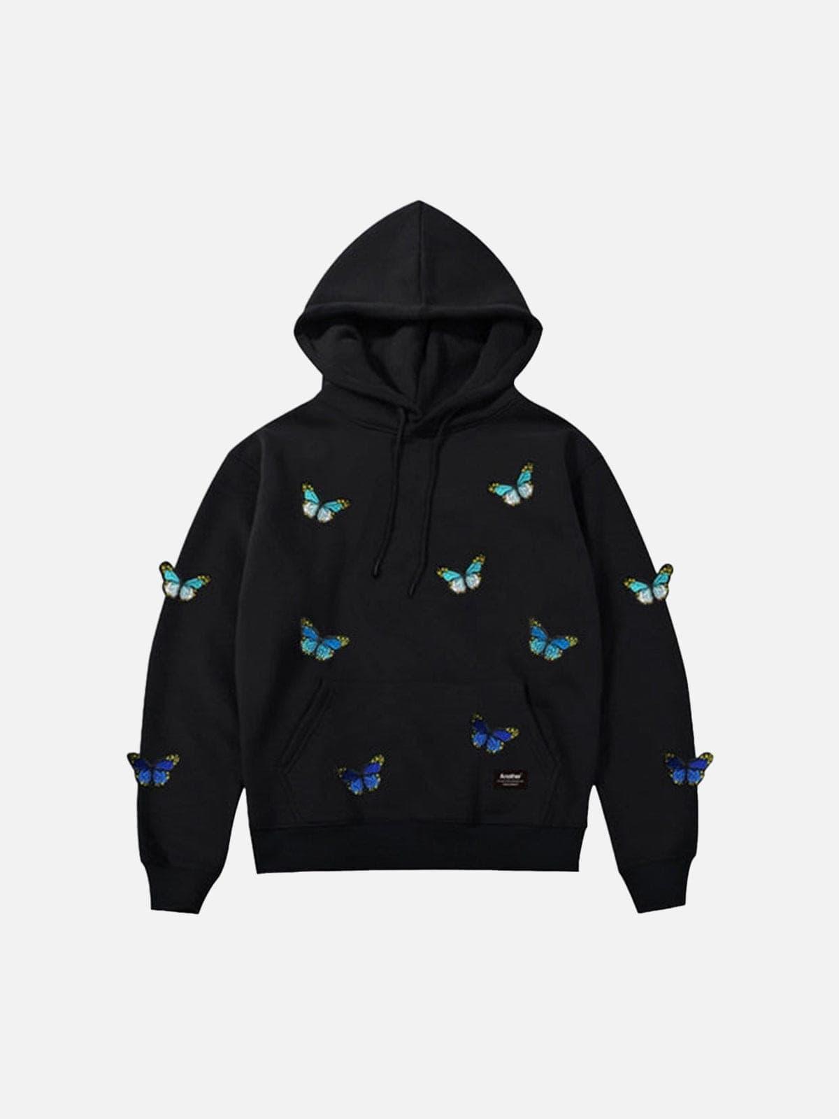 Gradient Butterfly Fleece Hoodie