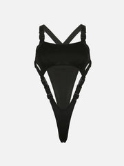 Irregular Cutout Button Sexy Jumpsuit