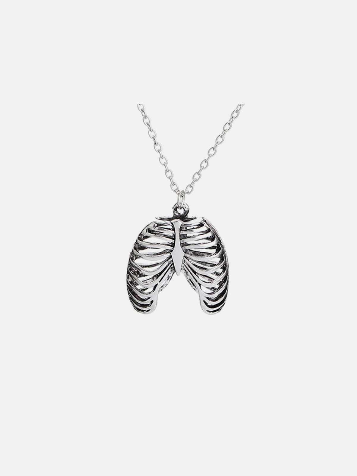 Human Thoracic Skeleton Necklace
