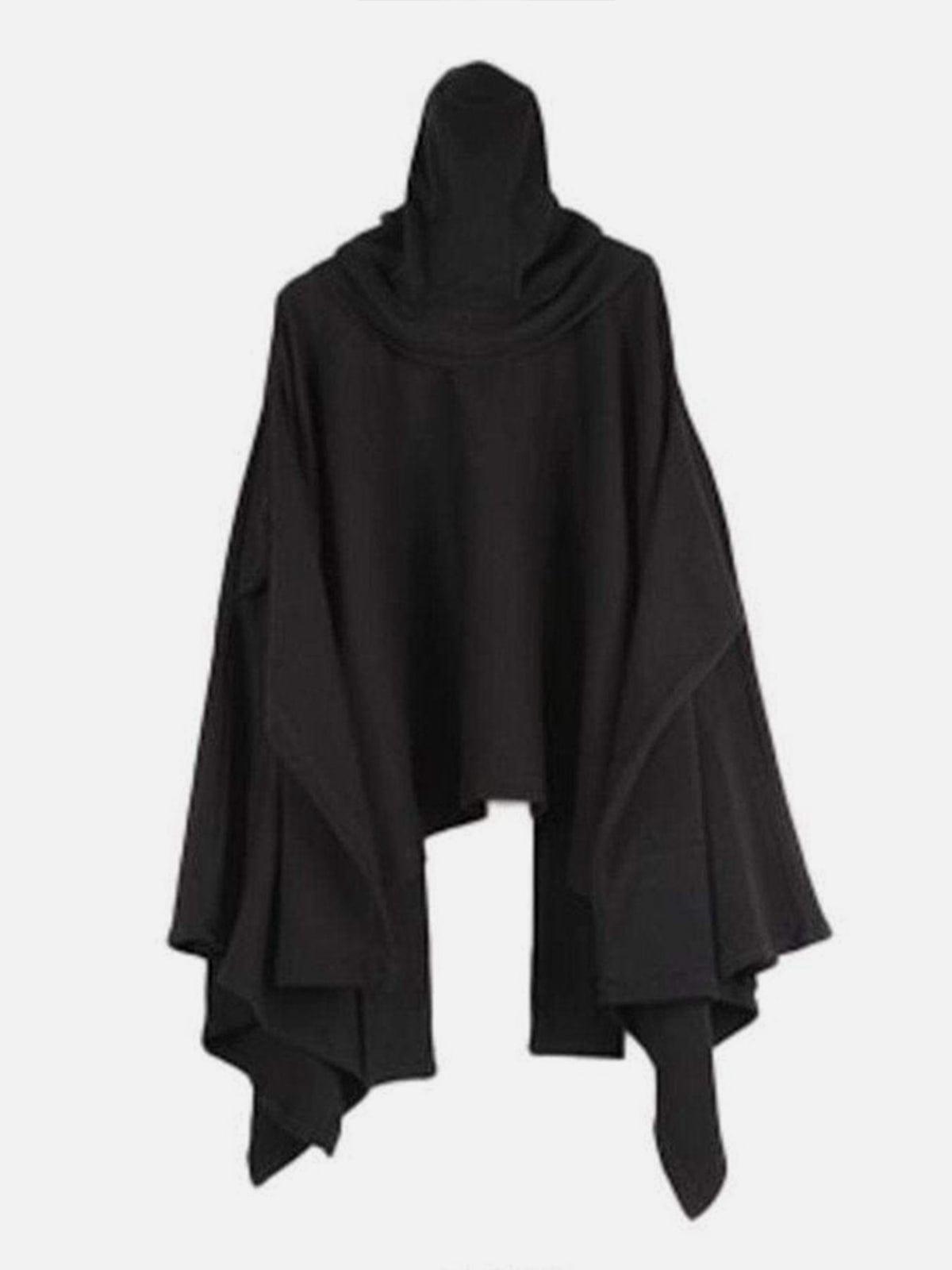 Dark Style Detachable Hat Cloak Hoodie