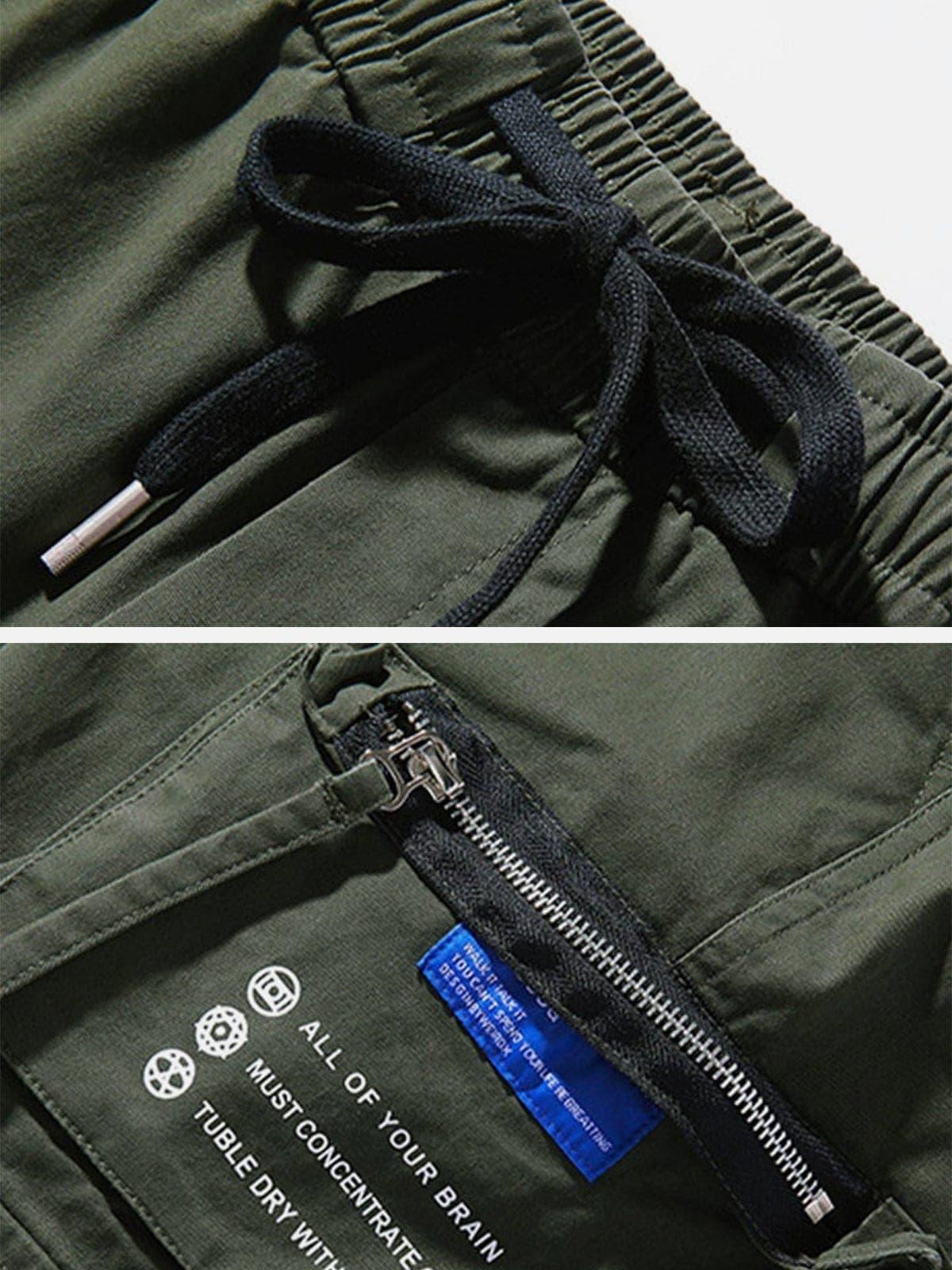Patchwork Pockets Cargo Pants