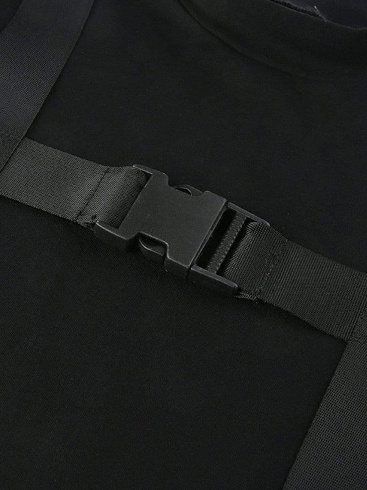 Techwear Slim Ribbons Short Sleeve T-shirt