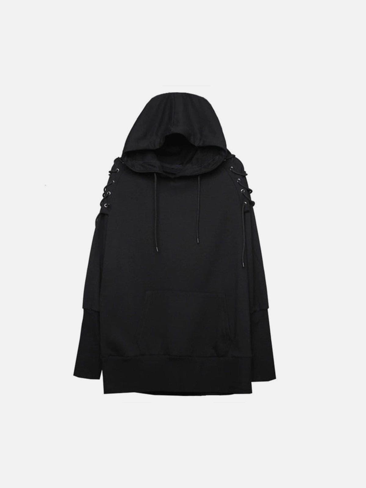 Dark Patchwork Bandage Hoodie