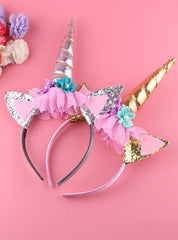 1PC Handmade Kids Party Gold Unicorn