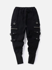 Zipper Multi Pockets Harem Pants