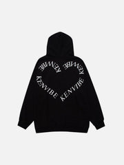 Towel Embroidery Plaid Love Hoodie