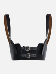Personalized Punk Strap PU Sling Vest