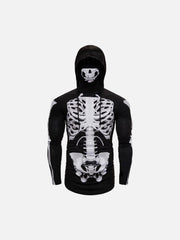 Ninja Skull Mask Print Hoodie