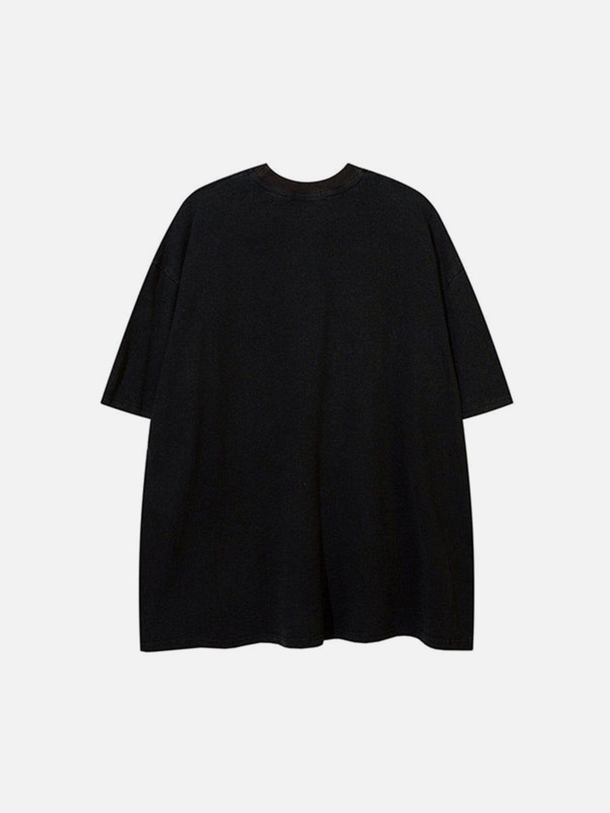 Blurred Letters Washed Graphic Tee