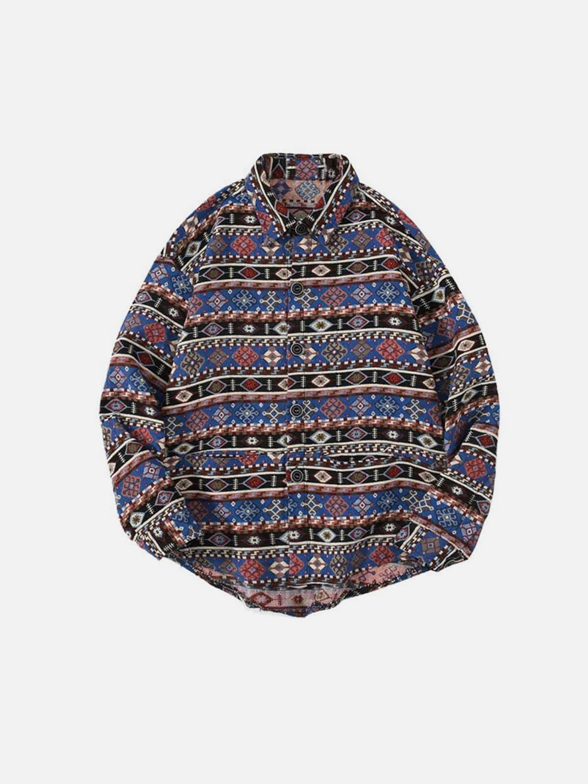 "Knitted Striped" Long Sleeve Shirt