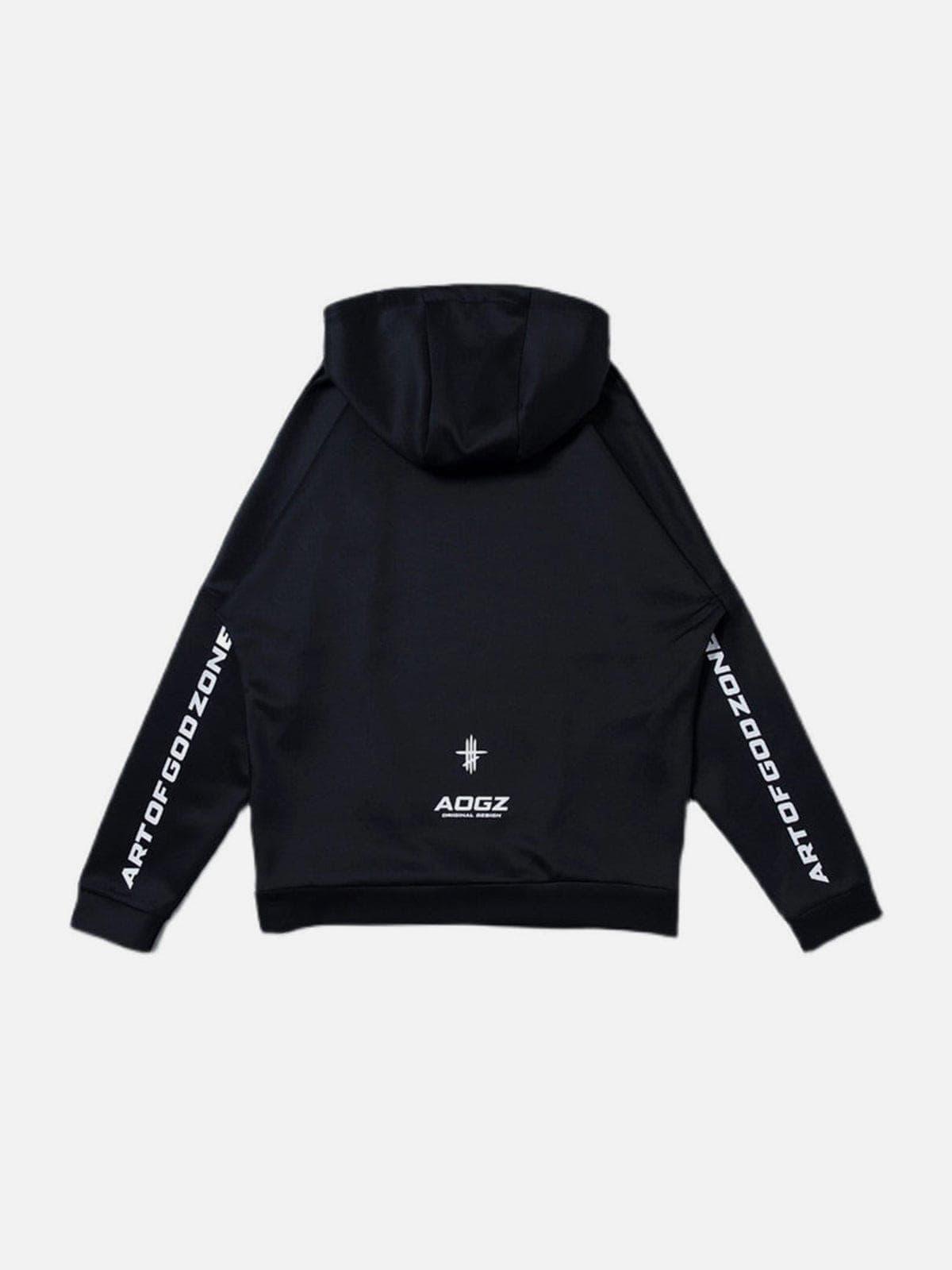 Function Side Zipper Turtleneck Hoodies