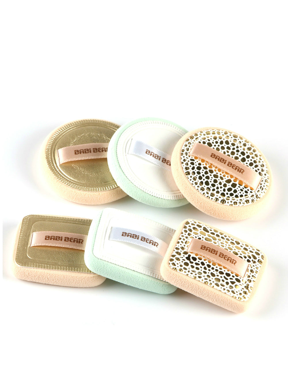 2Pcs Powder Cosmetic Puff Ribbon Soft Makeup