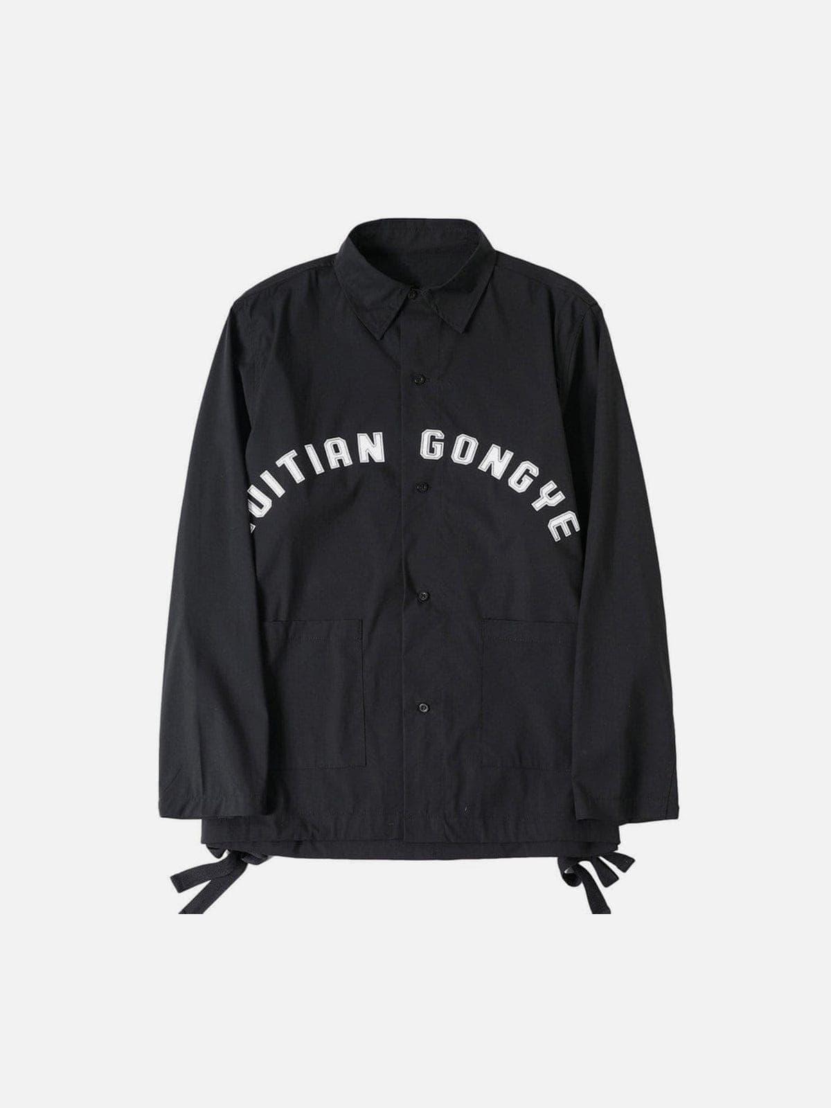 Functional Print Oversize Shirt