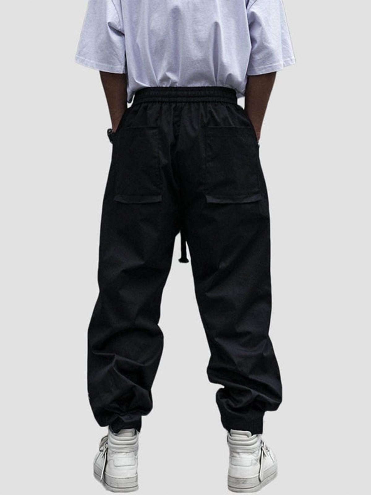 Vintage Drawstring Bind Feet Pants