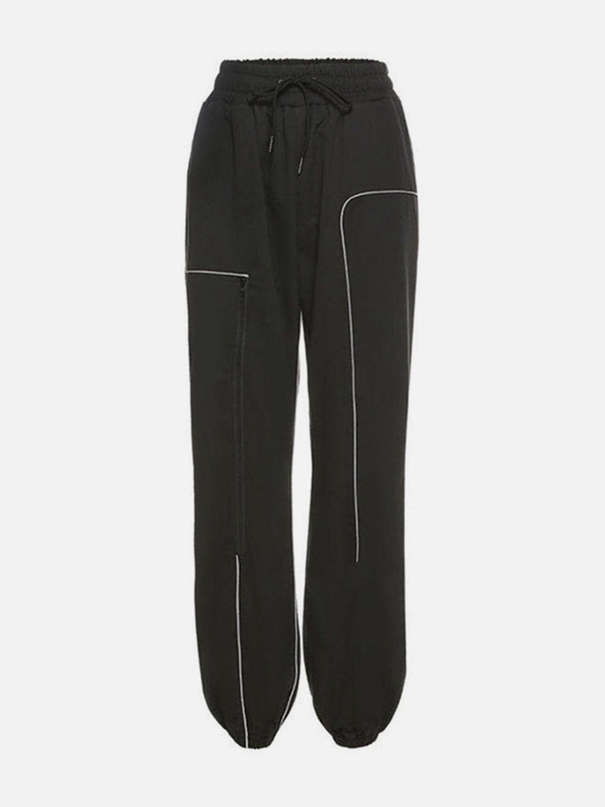 Irregular Reflective Strips Pants