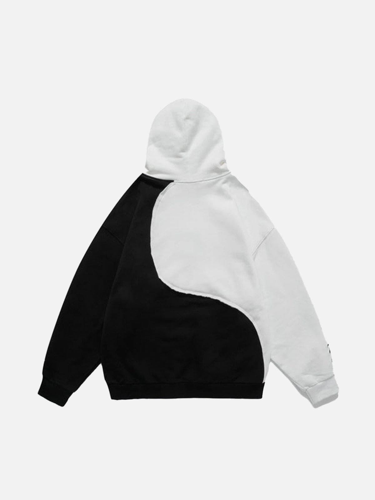 Yin Yang Gossip Patchwork Hoodie