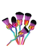 6pcs Rose Flower Makeup Brushes Set Blush