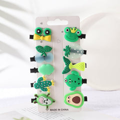 10Pcs Hair Clip Set Hairpins Cartoon Hair Band