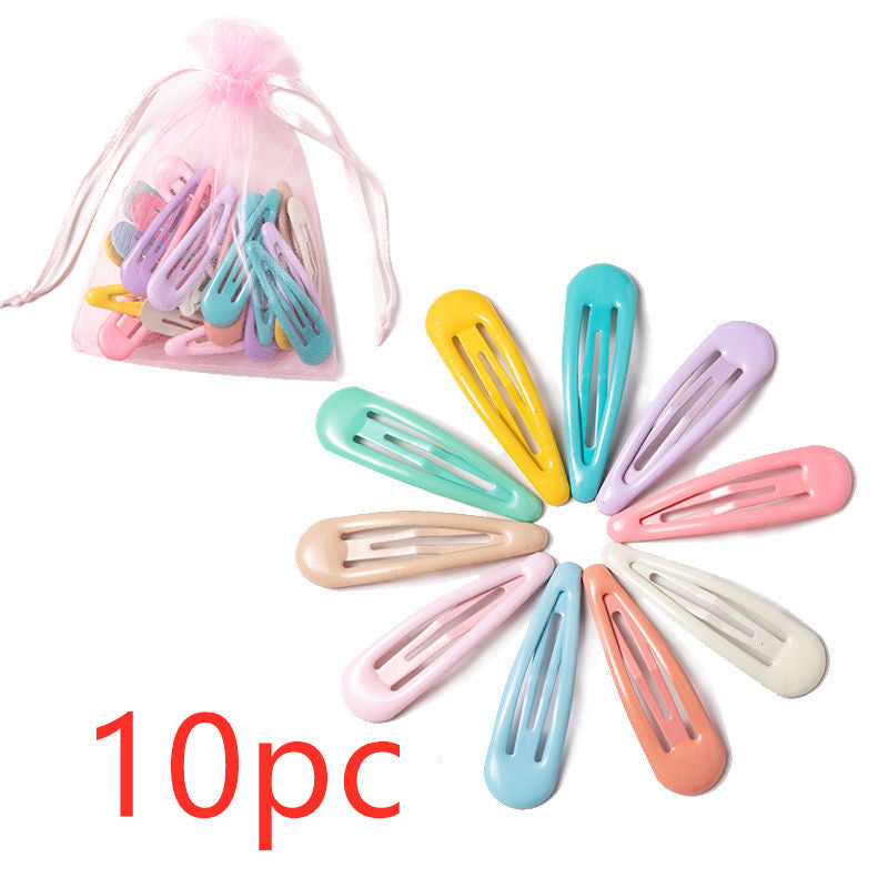 10 pcs Candy Colors Snap Hair Clips Sweet Baby Children