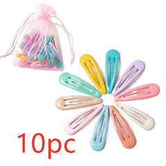 10 pcs Candy Colors Snap Hair Clips Sweet Baby Children