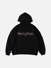 Solid Color Basic Letters Print Hoodie