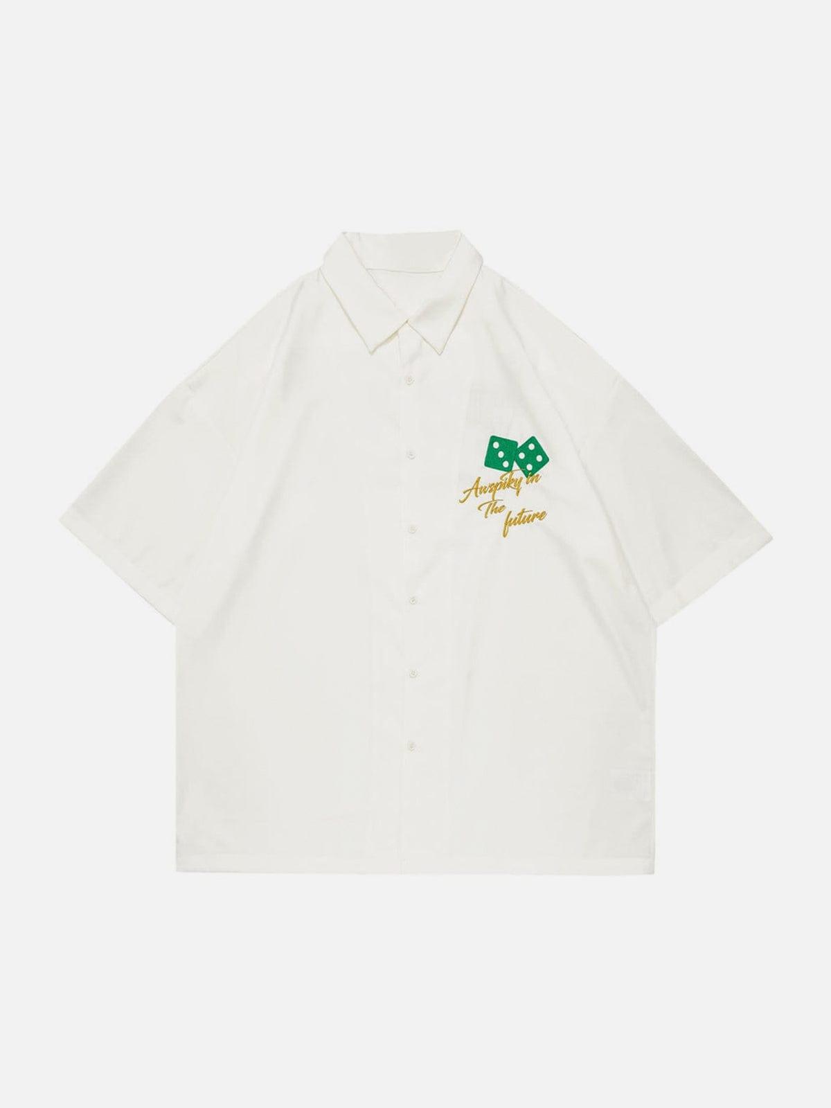 Dark Sieve Embroidery Shirt