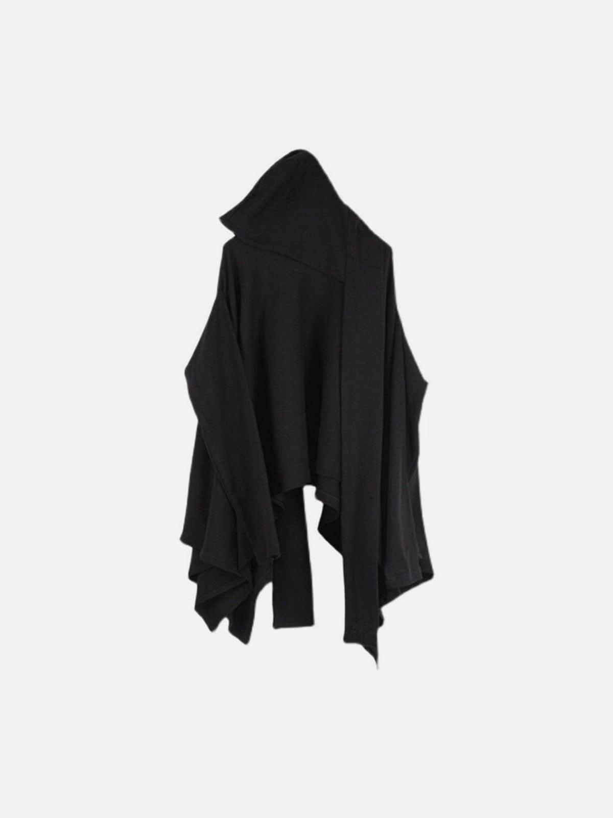 Dark Style Detachable Hat Cloak Hoodie