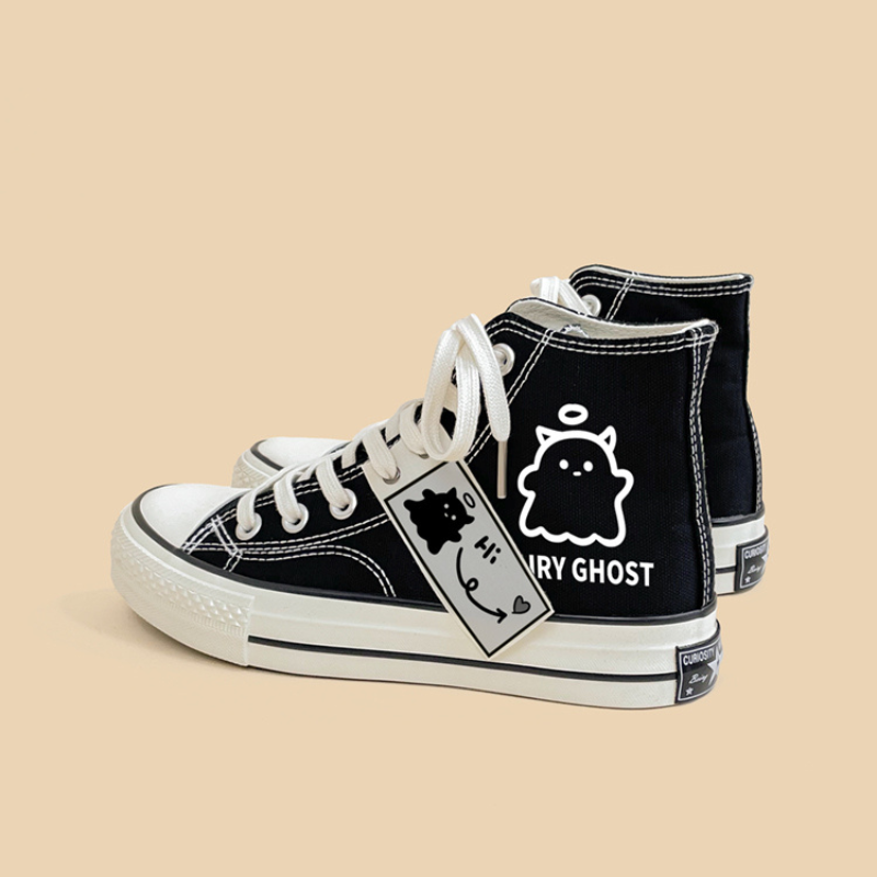 FAIRY GHOST Black Casual Canvas Shoes