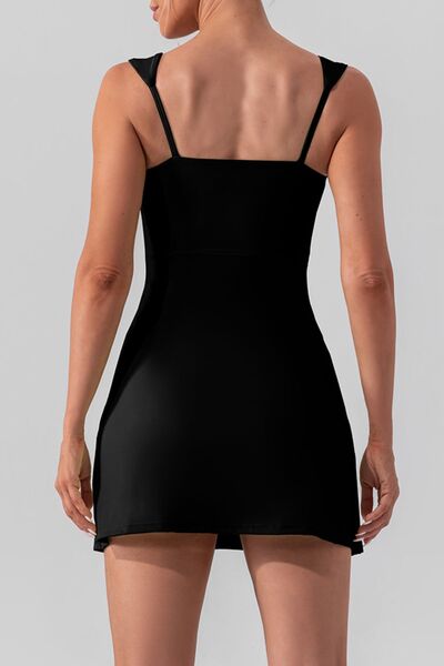 Square Neck Sleeveless Mini Active Dress