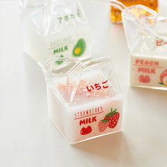 Kawaii Milk Square Glass Cup (380ml)