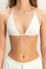 Crochet Bra and Drawstring Pants Set