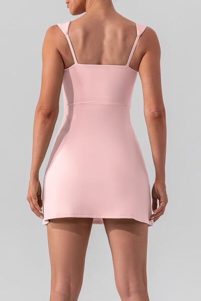 Square Neck Sleeveless Mini Active Dress