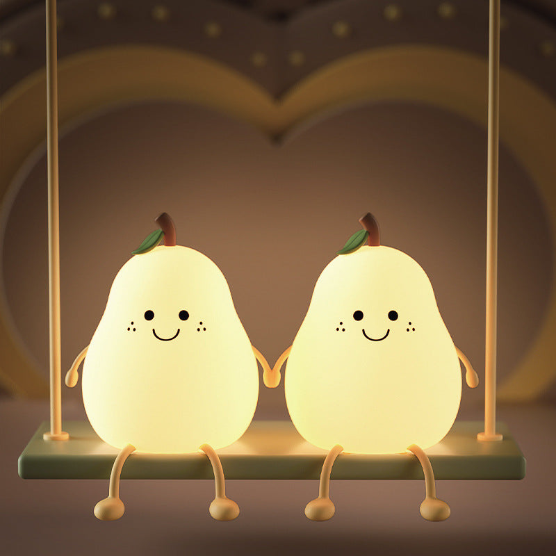 Kawaii Cartoon Pear Night Light