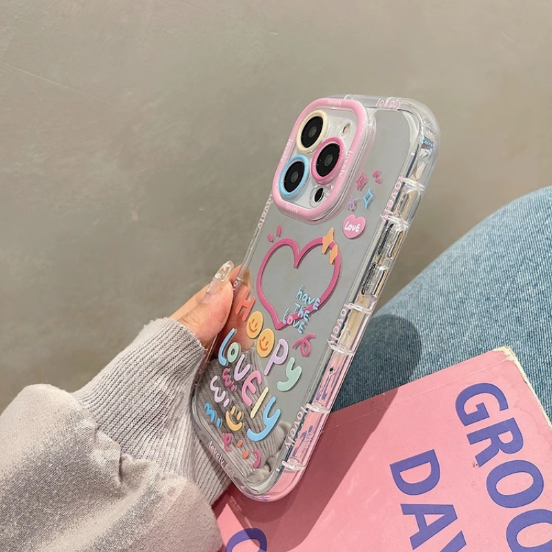 Colorful Graffiti Love Mirror Phone Case