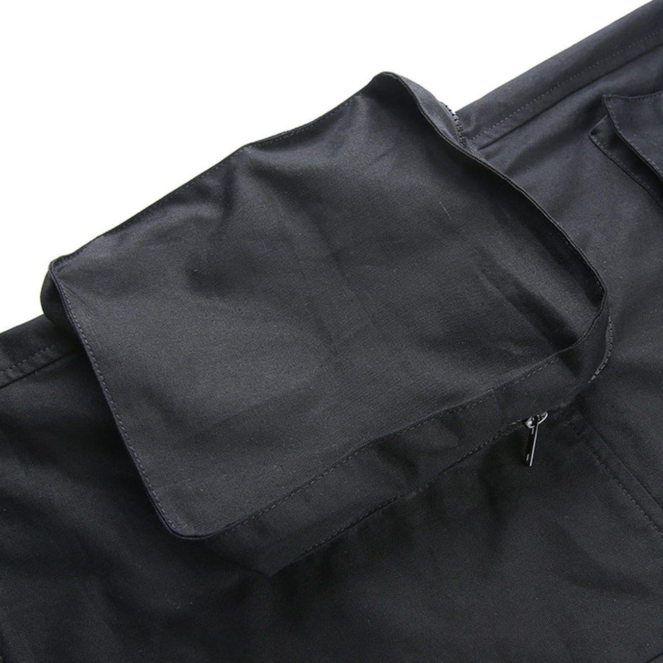 Asymmetrical Multi Pockets Cargo Pants
