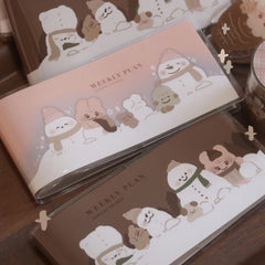 Tongzi Cute Snowman Weekly Planner