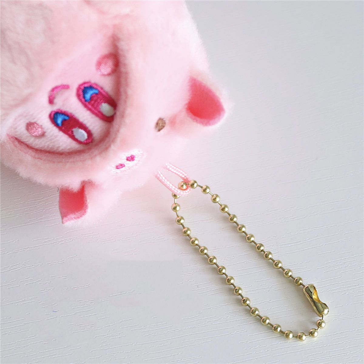 Cute Anime Pink Plush Pendant