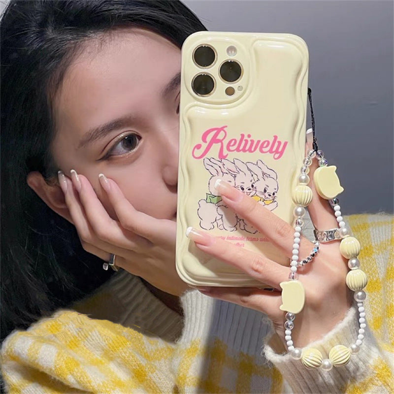 Cream Yellow Bunny Chain Phone Case