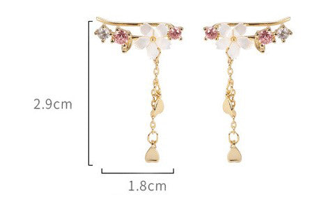 Kawaii White Sakura Earrings