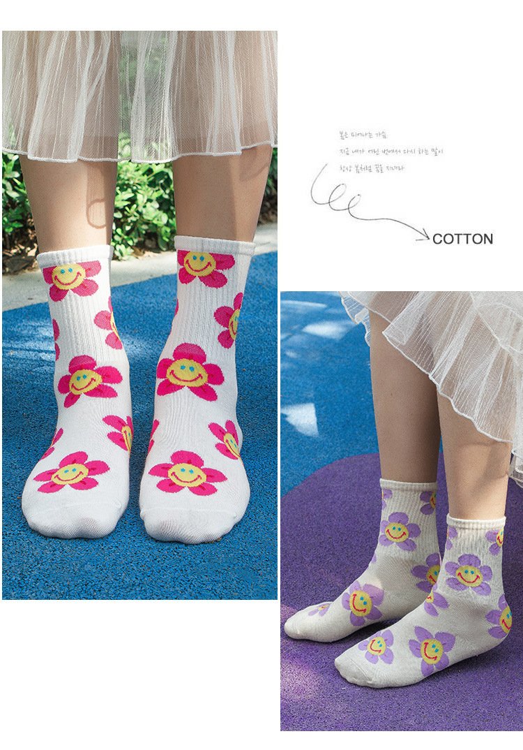 Cute Sun Flower Socks