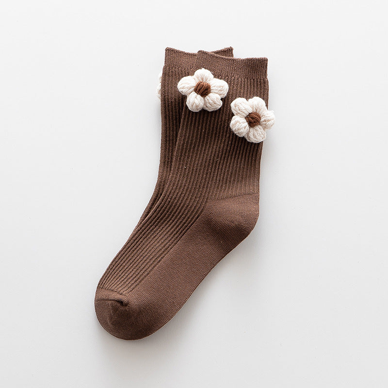 Sweet Yarn Knitted Flowers Socks